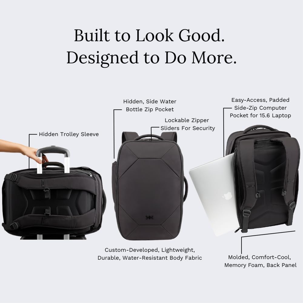 Knack Convertible Dufflel Backpack, Expandable Travel Duffel Bag (24-40L), Large Laptop Duffel Bag