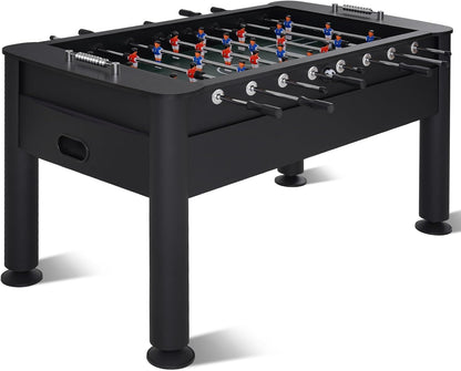 RAYKEEP 58 Inch Foosball Table, Full Size Competition Soccer Game Table for Adults & Kids, Heavy-Duty Indoor Arcade Table for Game Rooms & Parties (Black-58inch)
