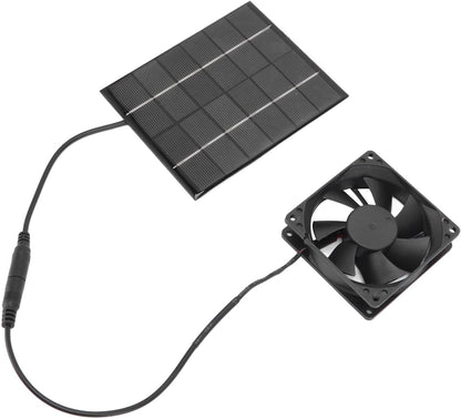 Solar Panel Fan Kit - Mini Solar Powered Exhaust Fan for Greenhouse, Chicken Coops, Sheds, and Windows