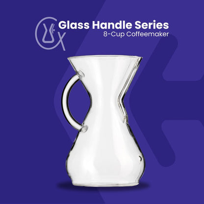 Chemex Bundle - 8-Cup Glass Handle Series - 100 ct Square Filters - Exclusive Packaging