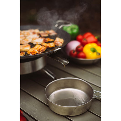 Fire-Maple Camping Griddle Plate | Nonstick Outdoor Portable Grill Pan for Stovetop | BBQ Gas Griddle Pan for Camping Stove Ridged Surfaces 31 X 31cm