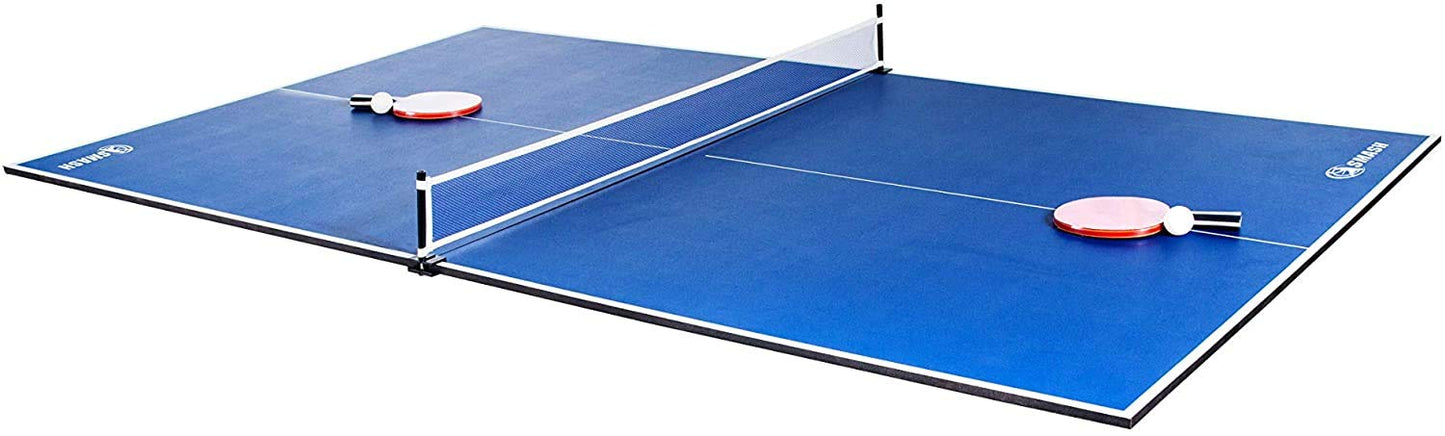 RACK Virgo Table Tennis Conversion Top for Billiard/Pool Table (Blue) – Full-Size 4-Piece Folding Ping Pong Table, Pool Table Tennis Top, Foldable Table Tennis Table