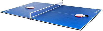 RACK Virgo Table Tennis Conversion Top for Billiard/Pool Table (Blue) – Full-Size 4-Piece Folding Ping Pong Table, Pool Table Tennis Top, Foldable Table Tennis Table