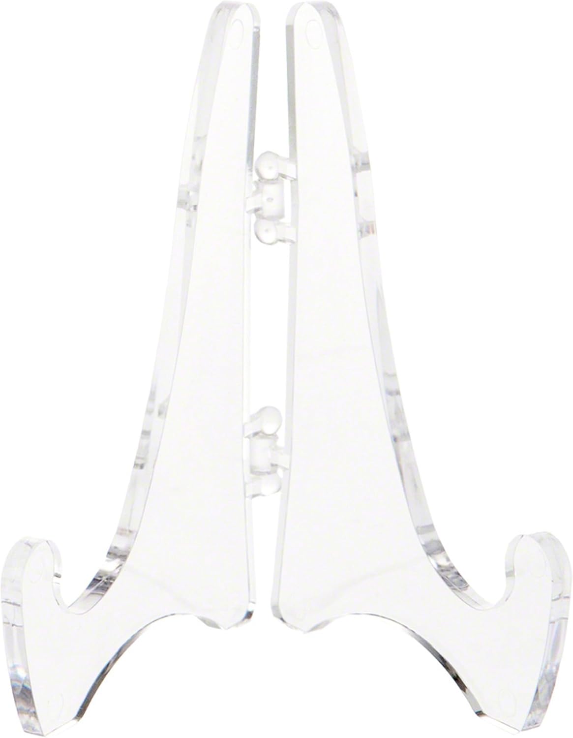 Plymor Clear Acrylic Mini Adjustable Folding Display Easel, 2.875" H x 2.125" D (2 Pack)