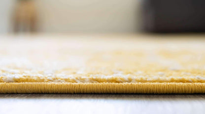 Unique Loom Richmond Collection Area Rug - Medallion (10' x 13' 1" Rectangle, Yellow/ Ivory)