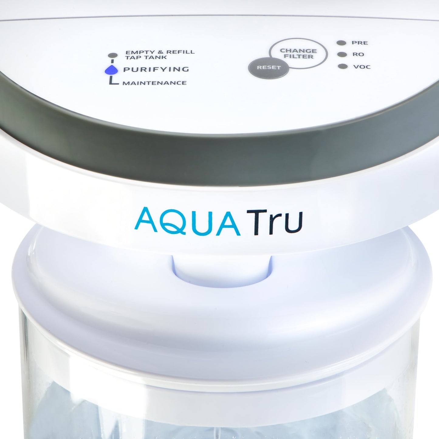 AquaTru Carafe Countertop Water Purifier | Compact 4-Stage Reverse Osmosis System with Glass Carafe Removes 84 Contaminants Including Forever Chemicals, Lead & Fluoride | No Plumbing