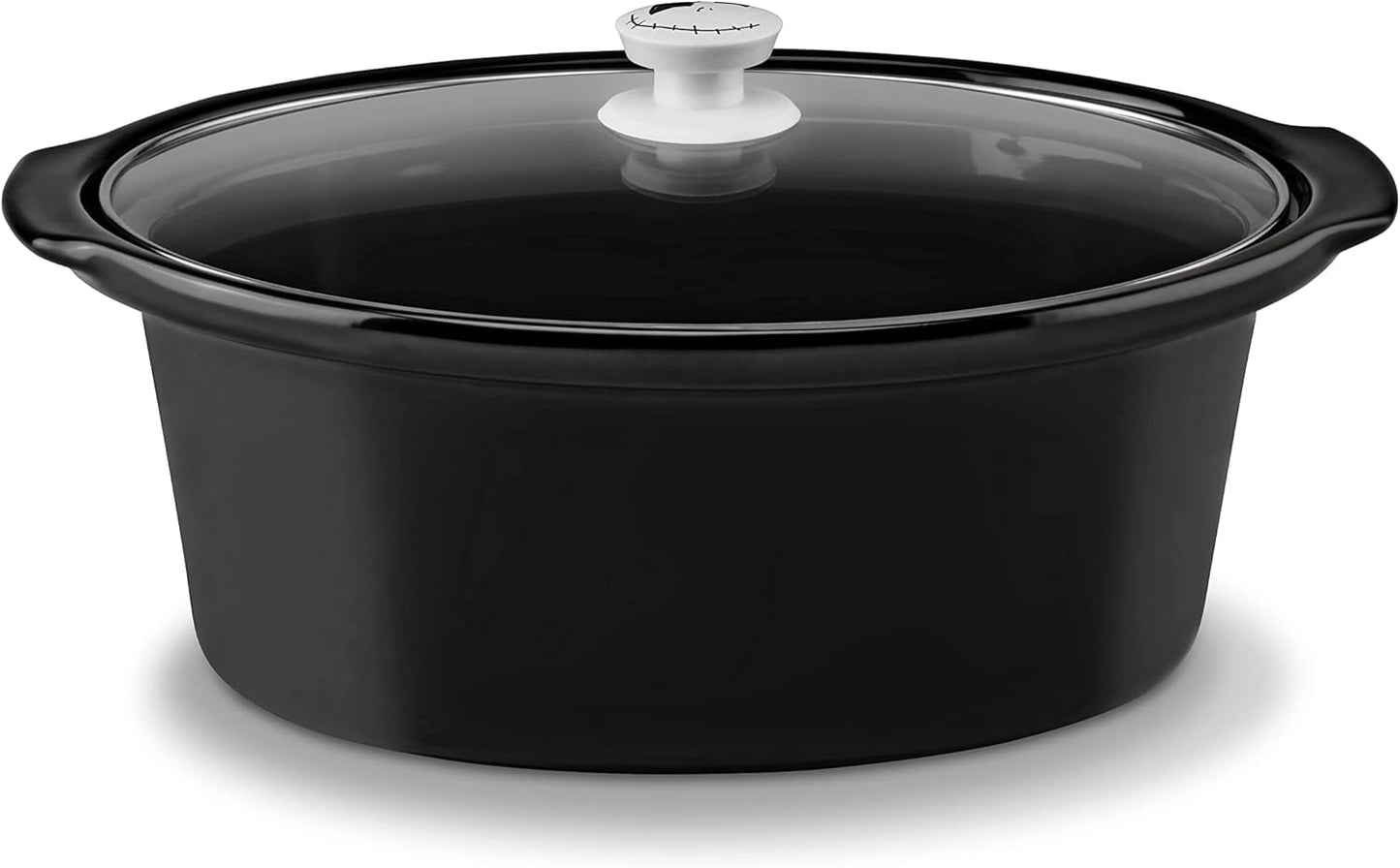 Disney The Nightmare Before Christmas Slow Cooker by Select Brands - 7-Quart Kitchen Appliance - Removable & Dishwasher-Safe Stoneware Crock - Tempered Glass Lid