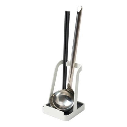Yamazaki Home Tower Lid & Ladle Stand - Large, Kitchen Stand For Utensils, Lids, And Cookbooks, Heat-Resistant Kitchen Stand - Steel