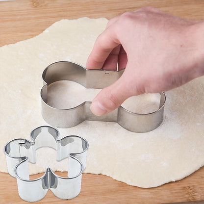 6 PACK Stainless Steel Flower Shaped Cookie Cutters, Small Biscuit Cutters for Holiday Baking, Mousse Mold
