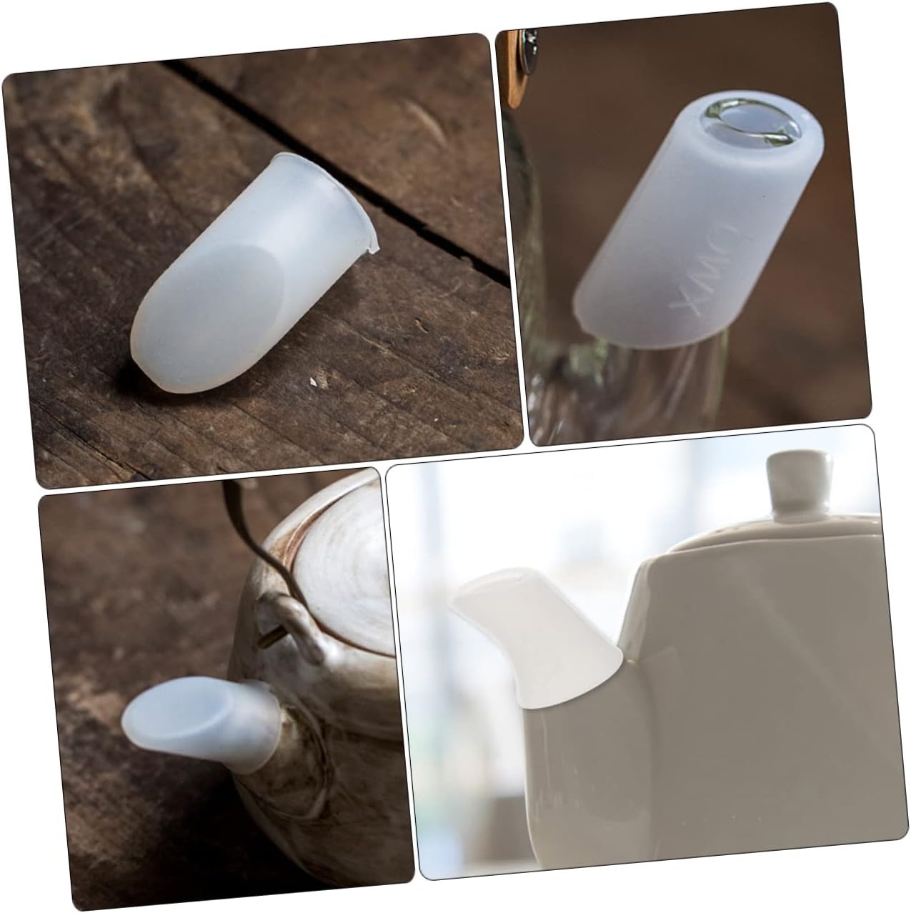 Housoutil Teapot Spout Silicone Covers, 1 Set Teapot Protectors, Spout Cover and Sleeve for Kettle Supplies