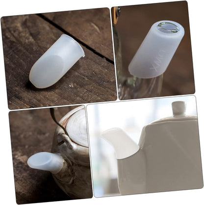Housoutil Teapot Spout Silicone Covers, 1 Set Teapot Protectors, Spout Cover and Sleeve for Kettle Supplies