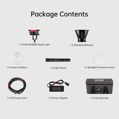 GVM 300W Photography Lighting Bi-Color Video Light with Bowens Mount Lantern Softbox and Stand CRI 97+ CCT 2700K~6800K 12 Lighting Scenes App Control Studio Lights for Photography