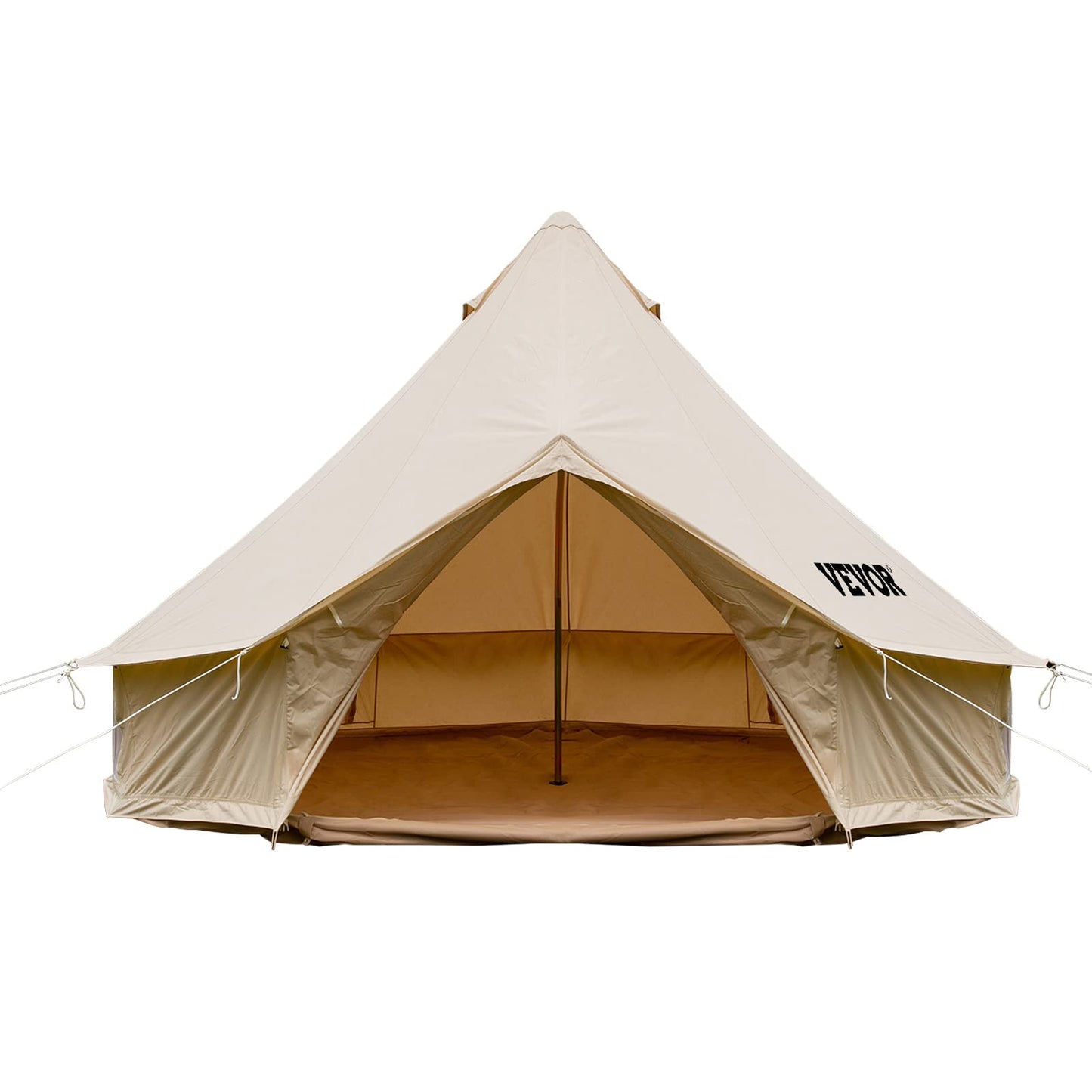 Happybuy Canvas Bell Tent, 4 Seasons Breathable 100% Cotton Canvas Yurt Tent - w/Stove Jack, 13.1ft / 4m Luxury Glamping Tent Waterproof Canvas Tents for Family Camping Outdoor Hunting Party