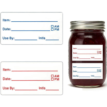 1056 PCS Food Labels, 2”x1” Removable Labels for Food Containers, Food Labels Stickers for Kitchen, Freezer, Party, No-Residue Food Labels and Easy to Write On