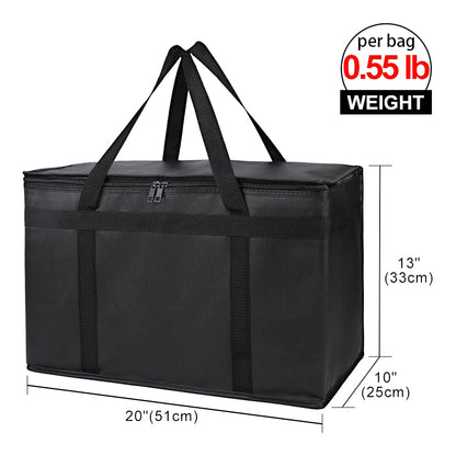1-Pack Frozen Bodaon Insulated Food Delivery Bag, XX-Large Reusable Grocery Shopping Bag, Food Cold, Cooler Bags