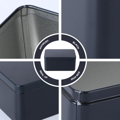 Metal Tea Tins Box with Lid, Bulk Japanese Candy Tins Container, Decorative Storage Tank for Food and Coffee