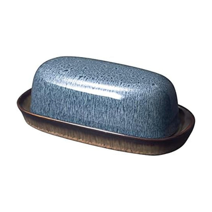 Pfaltzgraff Monroe Blue Covered Butter Dish, 8-Inch