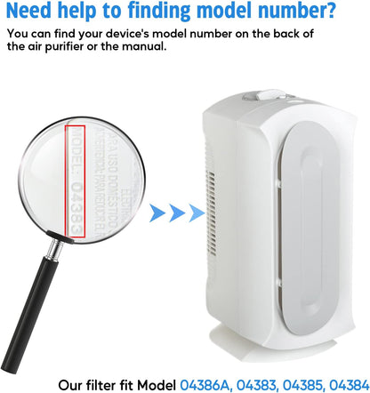 Upgraded 04383 True HEPA Replacement Filter for Hamilton Beach TrueAir 04383 04384 04385 04386 Air Purifier