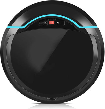 Robot Vacuum Cleaner - USB Rechargeable Automatic Smart Robot Vacuum Floor Cleaner for Household Sweeping, Black