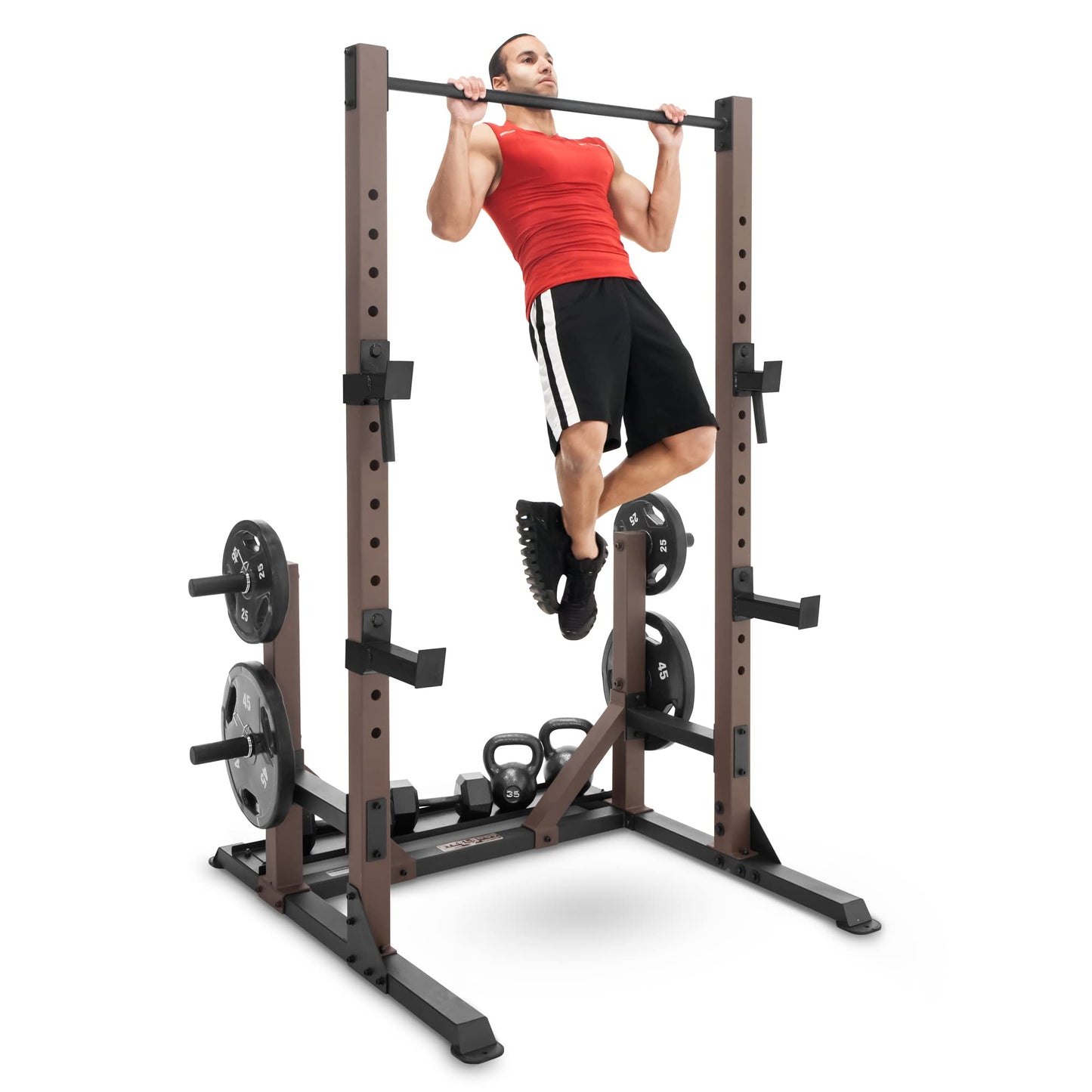 Steelbody Squat Rack Utility Trainer with Weight Storage Posts STB-98010