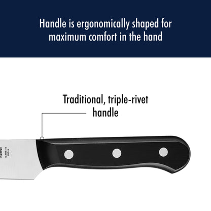 HENCKELS Solution Razor-Sharp 8-inch Carving Knife, German Engineered Informed by 100+ Years of Mastery, Black/Stainless Steel