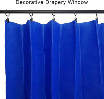44 Pack Metal Curtain Rings with Clips | Drapery Clips with Rings | Fits Diameter 6/8 in Curtain Rod, Black