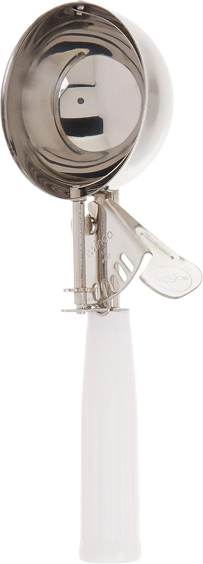 Winco ICD-6 No.6 Ice Cream Disher, White Plastic Handle