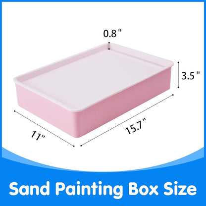 Odoorgames Sand Painting Light Box, Sensory Light Table for Kids - 3 Color Temperature & 10 Levels Adjustable Brightness, 16" (Blue)