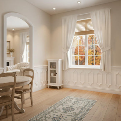 WPKUSC041P032 94 1/2"L (Adjustable 32"H to 36"H) Ashford Scalloped Panel Traditional Wainscot Paneling Kit