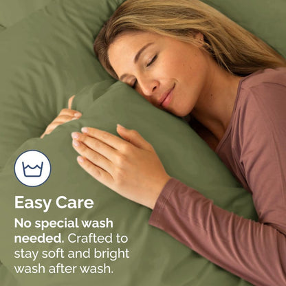 Standard Pillow Cases Set of 2 | Soft Hotel Quality, Wrinkle-Free & Stain Resistant | Sage Green