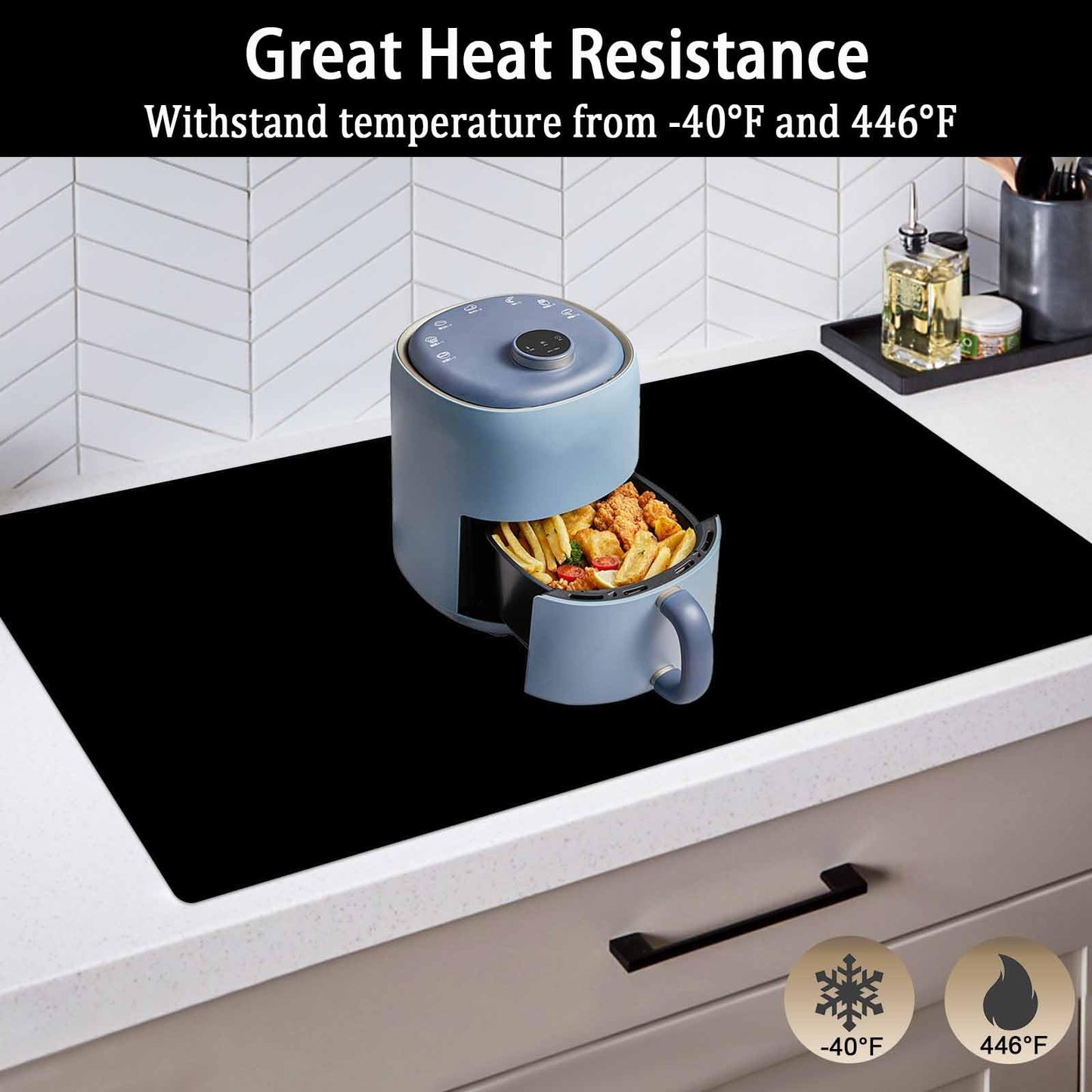 Super Large Silicone Mat, 120"x24" Silicone Mats for Kitchen Counter, Non-Slip Heat Resistant Mat,Thicken Kitchen Counter Mat, Waterproof Countertop Protector for Craft (Light Grey)