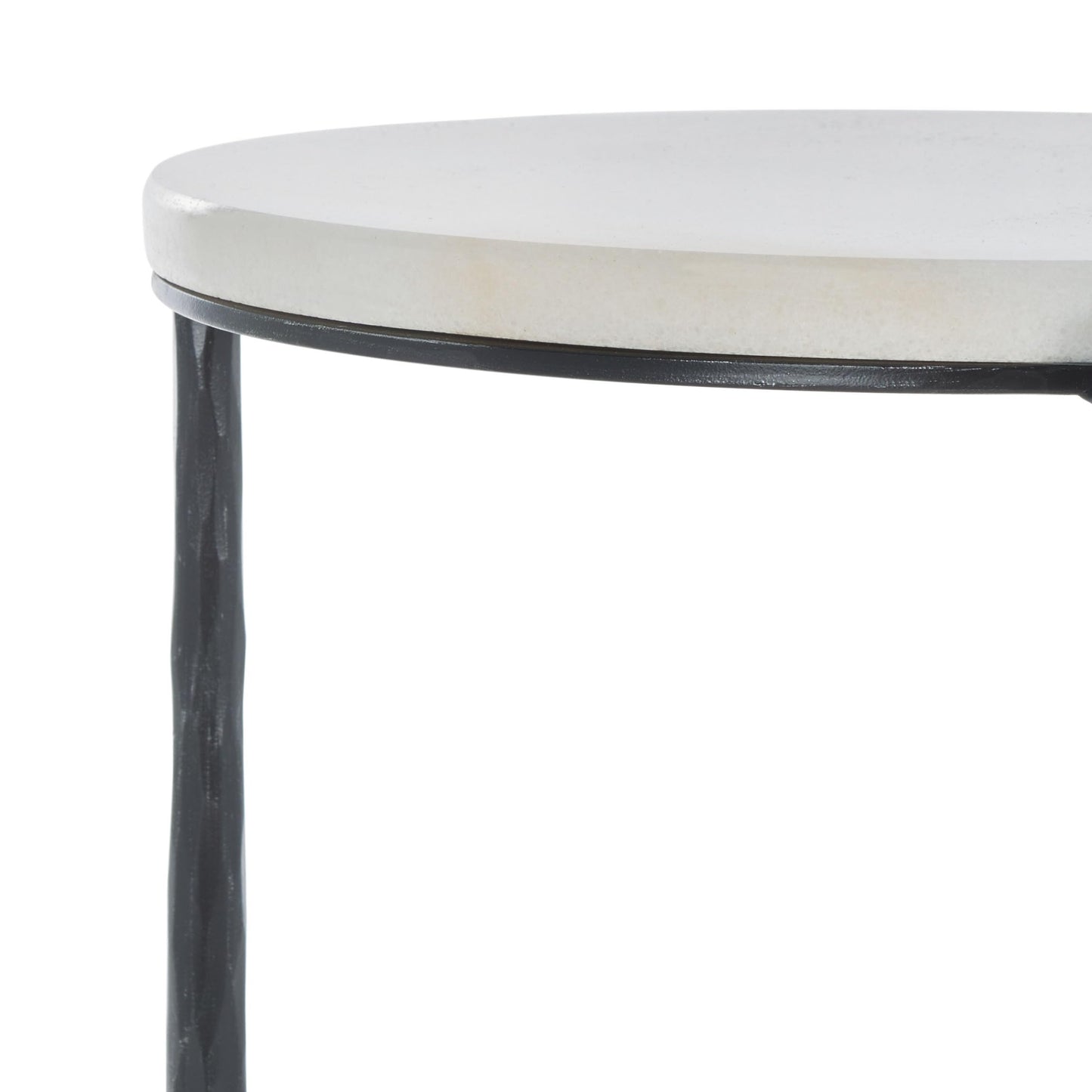 SAFAVIEH Couture Collection Marylou Black/White Marble Top Drink Table (Fully Assembled)