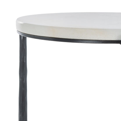 SAFAVIEH Couture Collection Marylou Black/White Marble Top Drink Table (Fully Assembled)