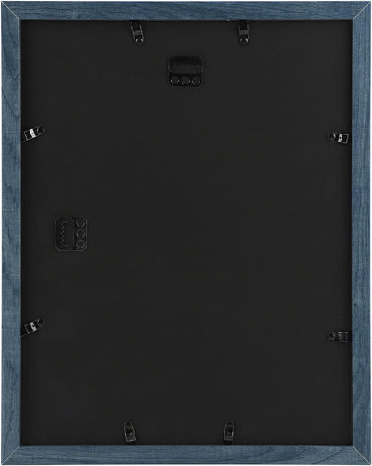 AUEAR 11x14 Picture Frame, Display Pictures 8x10 with Mat or 11x14 Poster Frame, Gallery Wall Photo Frame, Blue