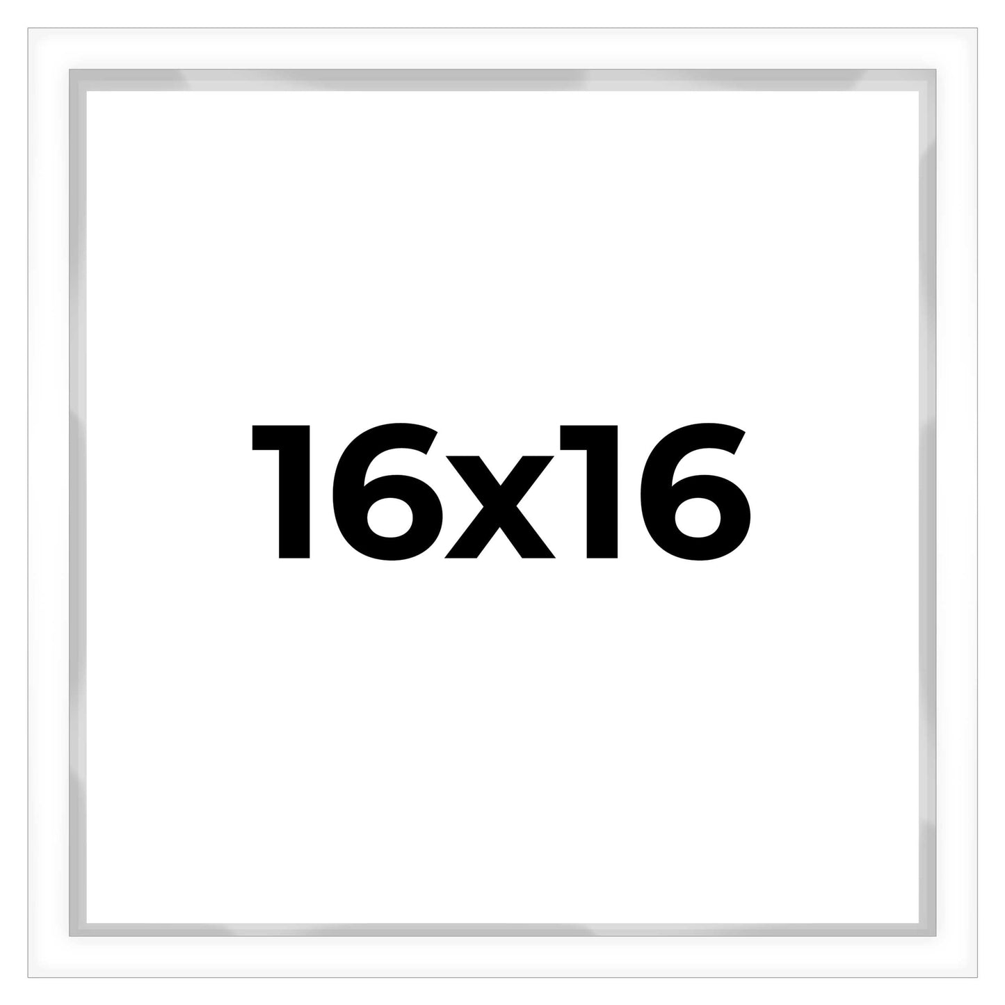 16x16 Shadow Box White Display Frame with Interior Size 16x16 by 1 Inches Deep Includes Shatter Resistant Acrylic Plexiglass, Backing and Hanging Hardware