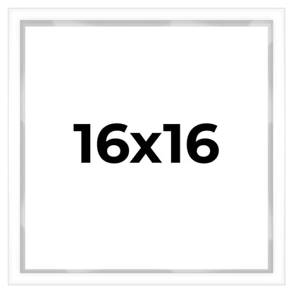 16x16 Shadow Box White Display Frame with Interior Size 16x16 by 1 Inches Deep Includes Shatter Resistant Acrylic Plexiglass, Backing and Hanging Hardware