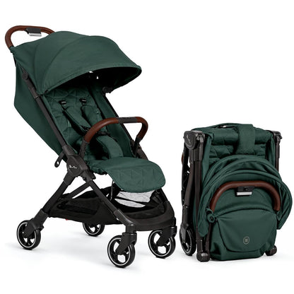 Silver Cross Clic Compact Travel Stroller – (Conifer) – Lightweight Baby Stroller for Airplane Travel – One-Hand Fold, Lie-Flat Infant & Toddler Seat – Birth to 55 lb