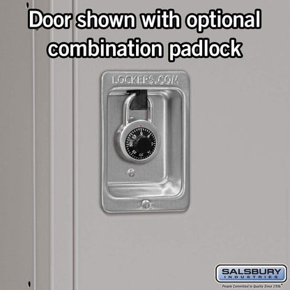 Salsbury Industries 61368GY-U Standard Metal Locker Single Tier 3 Wide 6 Feet High 18-Inch Deep Gray Unassembled Gray