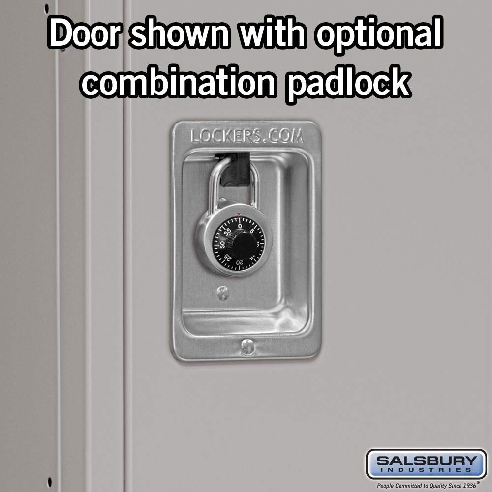Salsbury Industries 62365GY-U Standard Metal Locker Double Tier 3 Wide 6 Feet High 15-Inch Deep Gray Unassembled,Grey