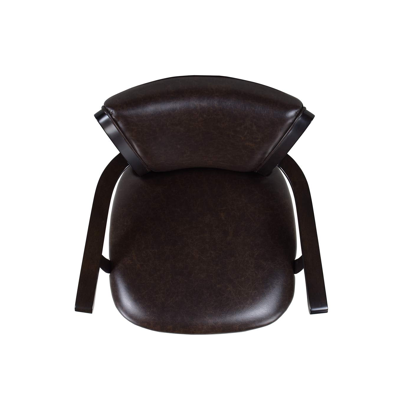 Jennifer Taylor Home Williams 27” Swivel Counter Height Bar Stool, Vintage Brown Faux Leather