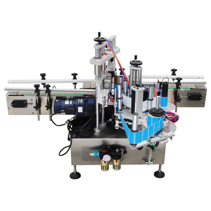 HayWHNKN Fully Automatic Labeling Machine for Square Round Bottle with Chain Plate Conveyor Belt Label Applicator for 2.4-3.9inch Diameter Bottle Ajudstable Speed 110v