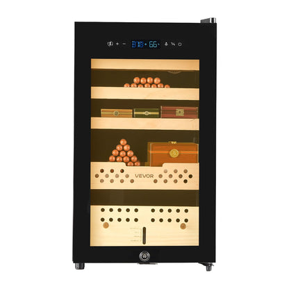 VEVOR Electric Humidor, 70L, 400 Counts Electric Cigar Humidor Cabinet with Compressor Cooling, Constant Humidity & Temperature Control, Spanish Cedar Wood Shelves & Drawers, 4 Layers, for Household