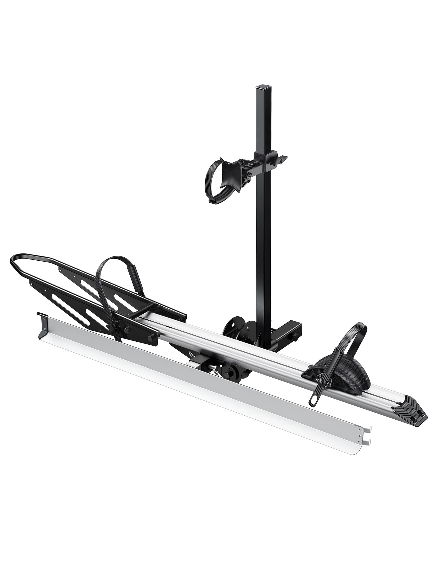 YOUNG ELECTRIC Single 1-Ebike Rack Hitch Mount with Ramp Foldable Bike Carrier 100 lbs. Capacity for Cars SUV Truck Trailer and RV
