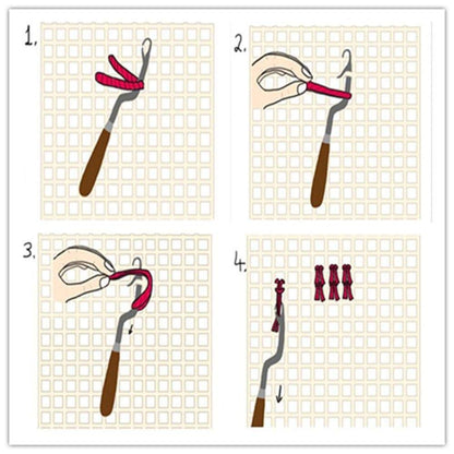 Neefoir Blank Rug Hooking Mesh Canvas Latch Hook Rug Making Carpet Tapestry DIY Kit Tool for Embroidery Crafts Decoration (39X59 inch)