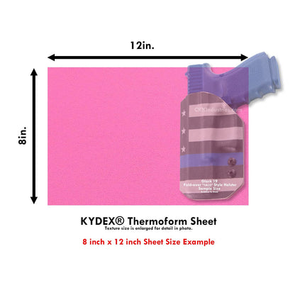 KYDEX Thermoform Sheet + Kydex Holster Molding Press Bundle - (0.080 Thickness) - (8in x 12in Sheets) - (Bubblegum) - (2 Pack) - for DIY Kydex Holster Making
