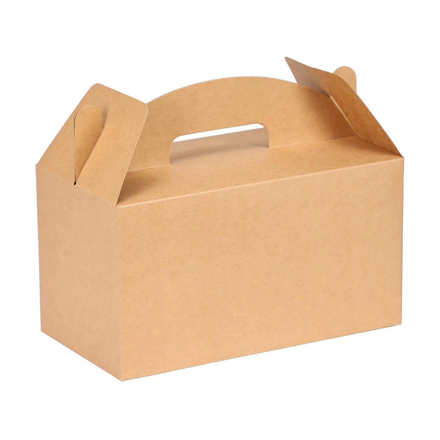 Aosric Brown Gable Boxes with Handles, 30 Pcs, 9.45"x5"x5" Sturdy & Durable Cardstock Treat Boxes for Party Favor, Kids Birthday, Baby Shower, Wedding, Holidays Gifts