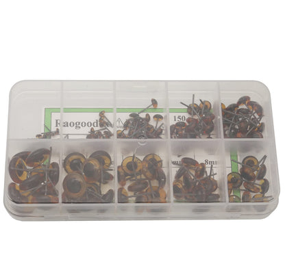 150Pcs Needle Felting Eyes mini Glass Amber Eyes Kits for Teddy Puppets Dolls Wool Felting Crafts
