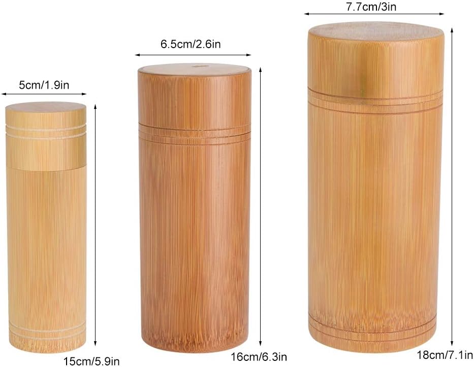 Mumusuki Tea Jar, Portable Sealed Tube Tea Storage Box for Farmhouse Kitchen Counter (M)