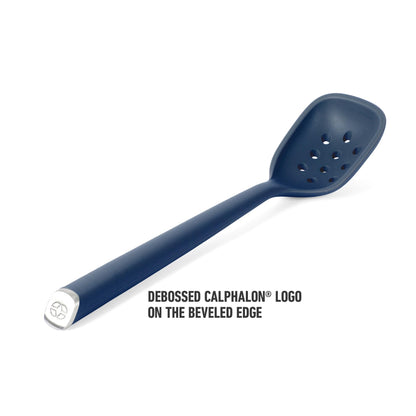Calphalon Edge Silicone Flexible Slotted Spoon/Skimmer - Navy Blue