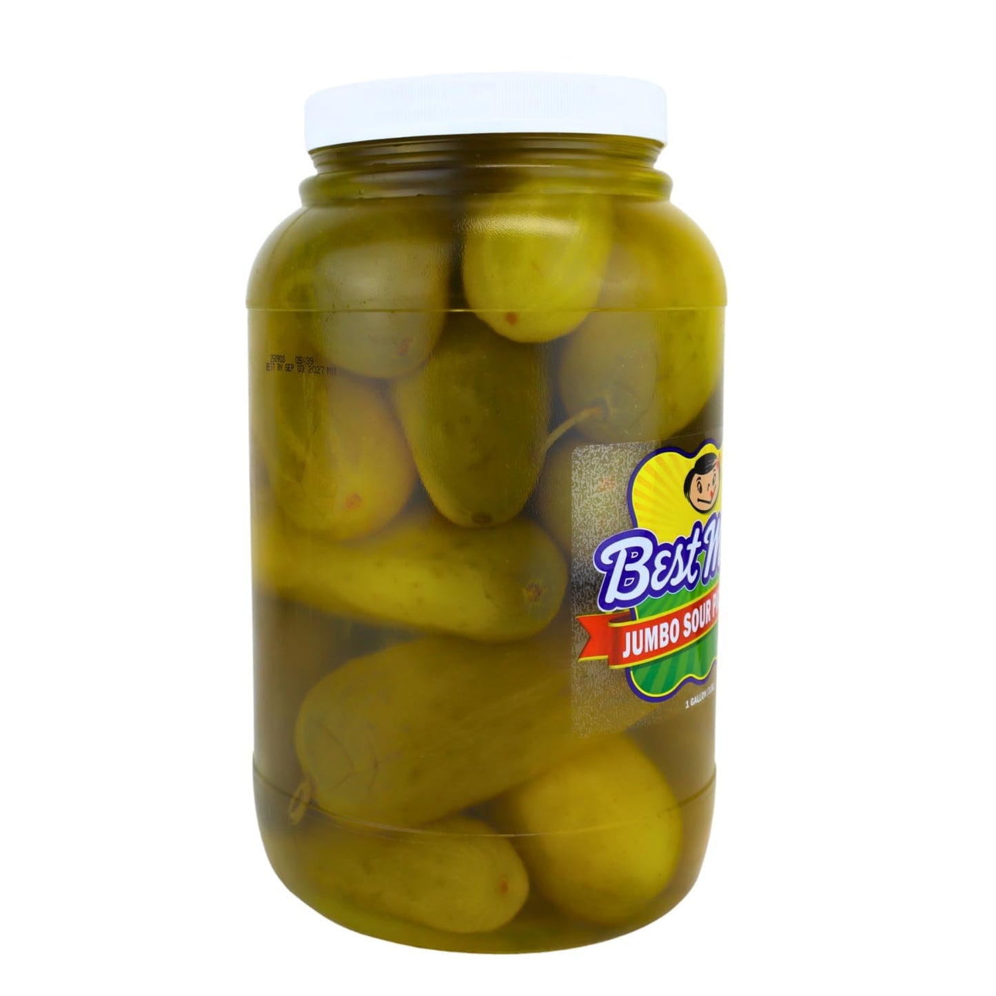 Best Maid Sour Pickles – 1 Gallon Jar (12–16 Count) – Classic Texas-Style Whole Sour Pickles, Crisp & Tangy Flavor – 1 Pack